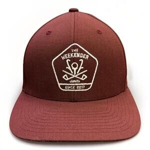 Jones Sports Co Mens Burgundy The Weekender Golf Adjustable SnapBack Hat Cap